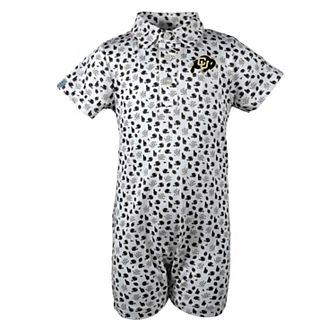 Infant Garb Black Colorado Buffaloes Earnest Polo Romper