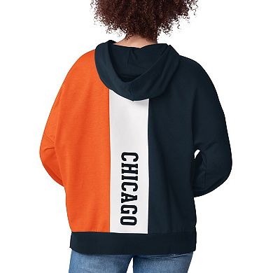 Women's Starter Navy Chicago Bears Power Move Long Sleeve Pullover Hoodie