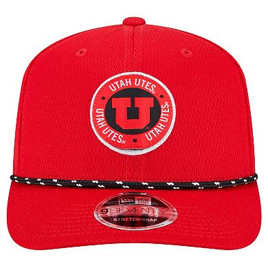 Men's New Era Red Utah Utes COOLERA 9SEVENTY Rope Stretch-Snap Hat