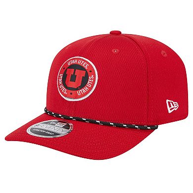 Men's New Era Red Utah Utes COOLERA 9SEVENTY Rope Stretch-Snap Hat