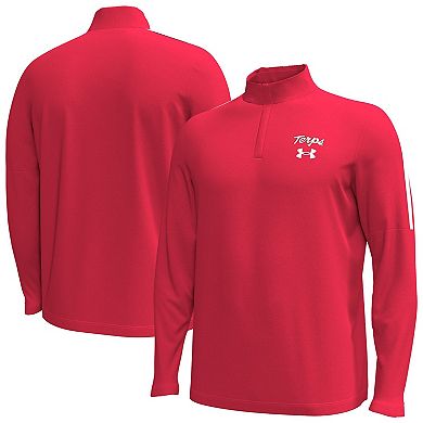Men's Under Armour Red Maryland Terrapins Playoff Performance Quarter-Zip Jacket