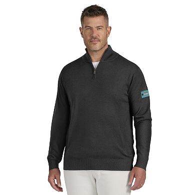 Men's J. Palmer Black Miami Dolphins Franchise Quarter-Zip Sweater