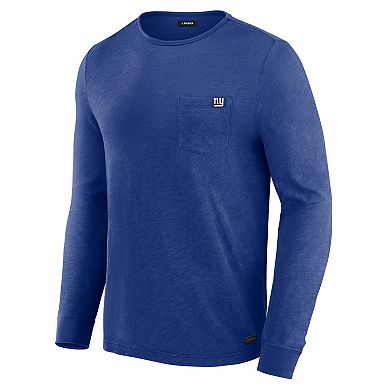 Men's J. Palmer Blue New York Giants In-The-Pocket Long Sleeve T-Shirt