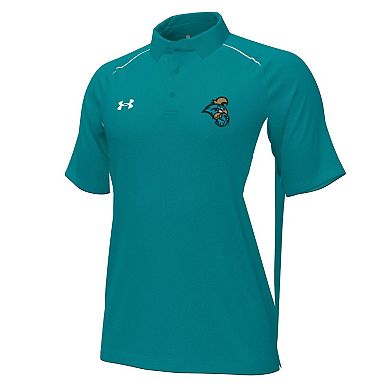 Men's Under Armour Teal Coastal Carolina Chanticleers Sideline Title Performance Polo