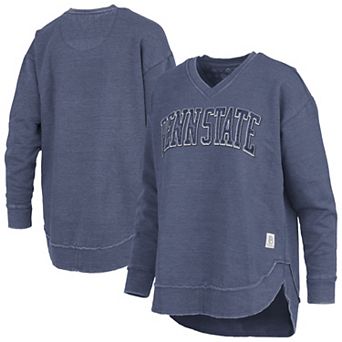 Women's Pressbox Navy Penn State Nittany Lions Westin Poncho V-Neck Pullover Sweatshirt