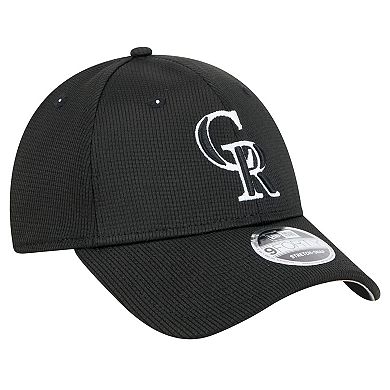 Men's New Era Black Colorado Rockies Pivot 9FORTY Adjustable Hat