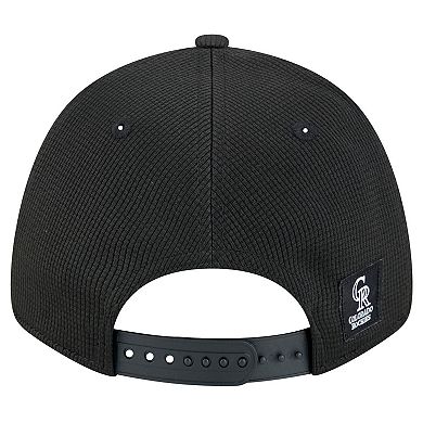 Men's New Era Black Colorado Rockies Pivot 9FORTY Adjustable Hat