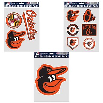 WinCraft Baltimore Orioles Three-Pack Fan Decal Set