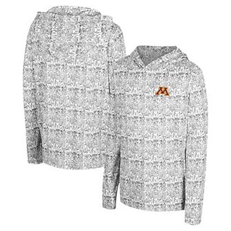 Youth Colosseum Black Minnesota Golden Gophers All-Over Print Long Sleeve Hoodie T-Shirt