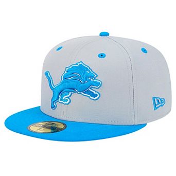 Men's New Era Gray/Blue Detroit Lions Flipside Two-Tone 59FIFTY Fitted Hat