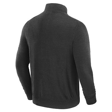 Men's J. Palmer Black Detroit Lions Franchise Quarter-Zip Sweater