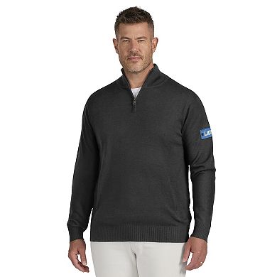 Men's J. Palmer Black Detroit Lions Franchise Quarter-Zip Sweater