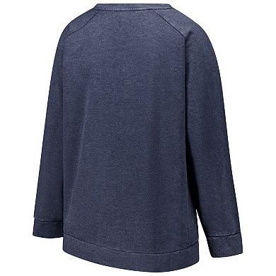 Women's Fanatics Navy Dallas Cowboys Acid Wash Raglan Pullover Sweatshirt