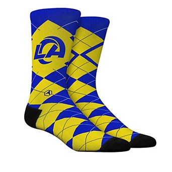 Unisex Rock Em Socks Los Angeles Rams Argyle Knitted Dress Socks