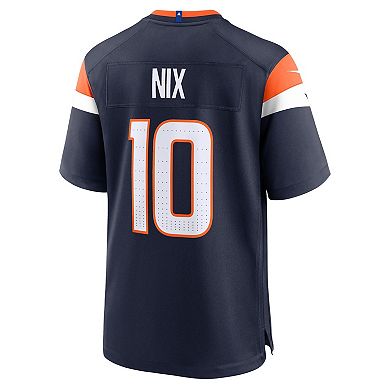 Men's Nike Bo Nix Navy Denver Broncos Alternate Game Jersey