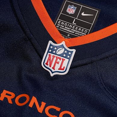 Men's Nike Bo Nix Navy Denver Broncos Alternate Game Jersey