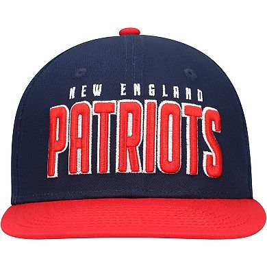 Preschool Navy/Red New England Patriots Lock Up Snapback Hat