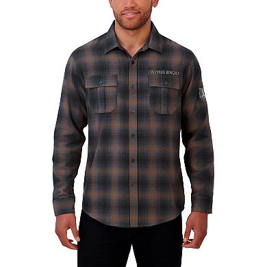 Men's Darius Rucker Collection by Fanatics Tan Cincinnati Bengals Classic Flannel Long Sleeve Button-Up Shirt