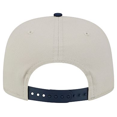 Men's New Era Stone/Navy Tennessee Titans Athletic Golfer Snapback Hat