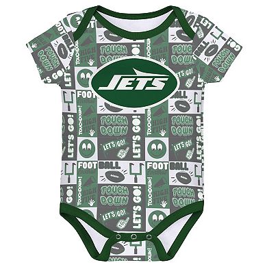 Infant New York Jets Play Day Three-Pack Bodysuit Set