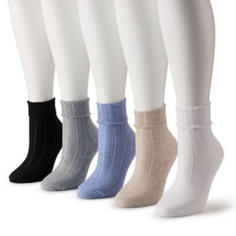 Women's Sonoma Goods For Life® 5-Pack Pointelle Foldover Crew Socks
