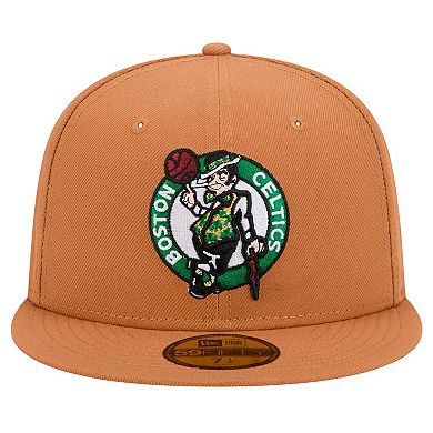 Men's New Era Tan Boston Celtics Color Pack 59FIFTY Fitted Hat