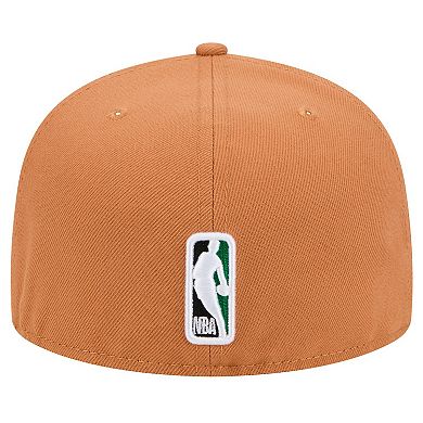 Men's New Era Tan Boston Celtics Color Pack 59FIFTY Fitted Hat
