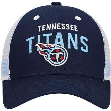 Youth Navy Tennessee Titans Core Lockup Trucker Adjustable Hat
