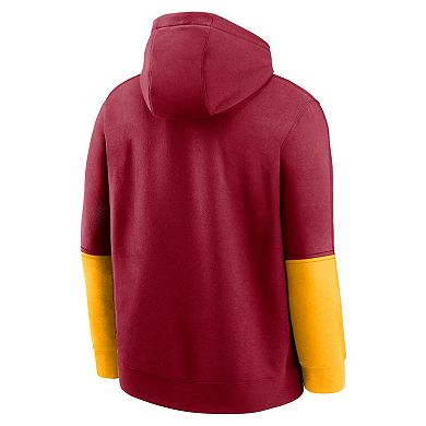 Men's Nike Cardinal/Gold USC Trojans 2024 Sideline Club Pullover Hoodie
