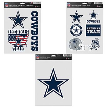 WinCraft Dallas Cowboys Three-Pack Fan Decal Set