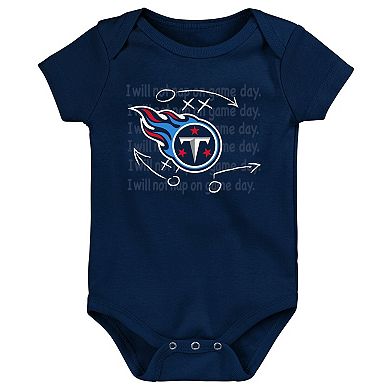 Newborn & Infant Tennessee Titans Oilers Throwback Team Starter 3-Pack Bodysuit Set