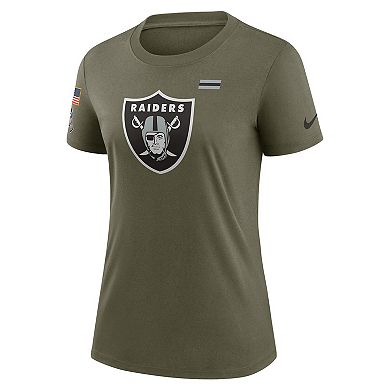 Women's Nike Olive Las Vegas Raiders Salute To Service T-Shirt