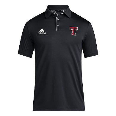 Men's adidas Black Texas Tech Red Raiders 2024 Coaches AEROREADY Polo