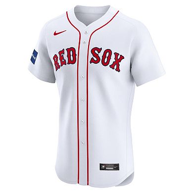 Men's Nike David Ortiz White Boston Red Sox Home Elite Sponsor Patch Player Jersey