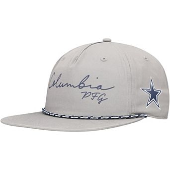 Men's Columbia Gray Dallas Cowboys PHG Back Tack Adjustable Hat