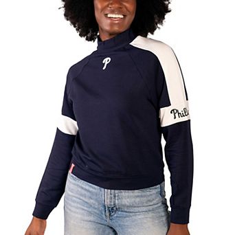Women's Lusso Navy Philadelphia Phillies Monica Pullover Sweatshirt