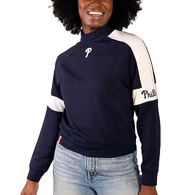 Women's Lusso Navy Philadelphia Phillies Monica Pullover Sweatshirt