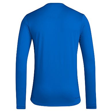 Men's adidas Royal Kansas Jayhawks 2024 Kansas in KC Long Sleeve T-Shirt