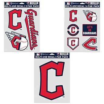 WinCraft Cleveland Guardians Three-Pack Fan Decal Set
