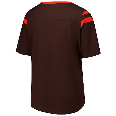 Women's G-III 4Her by Carl Banks Brown Cleveland Browns Plus Size Linebacker T-Shirt