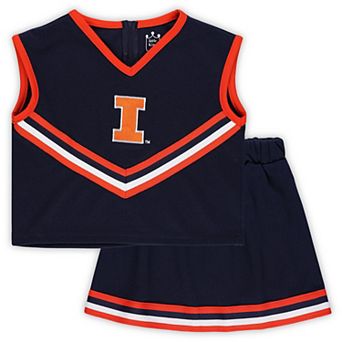 Girls Youth Navy Illinois Fighting Illini 2 pc Cheer Set