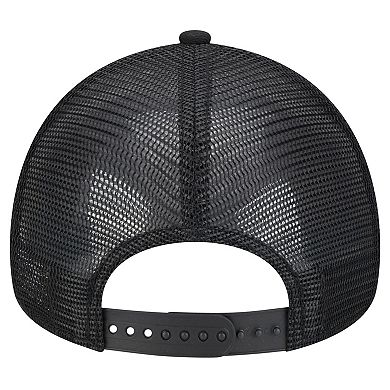 Men's New Era Black Houston Astros 9FORTY A-Frame Trucker Adjustable Hat