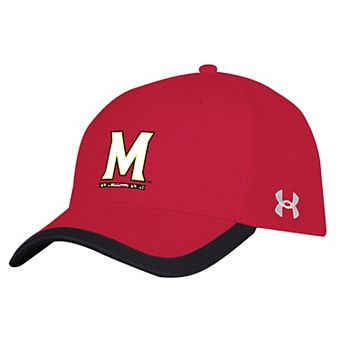 Men's Under Armour Red Maryland Terrapins Sideline Blitzing Accent Adjustable Hat