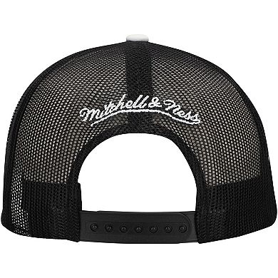 Men's Mitchell & Ness Black Brooklyn Nets Roper Trucker Snapback Hat