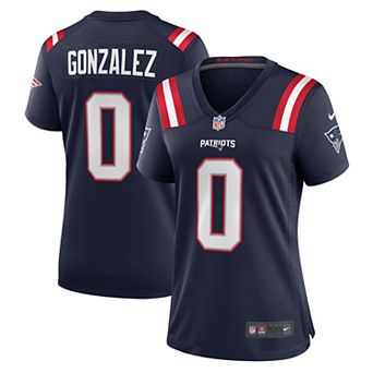 Women's Nike Christian Gonzalez Navy New England Patriots Team Game Jersey