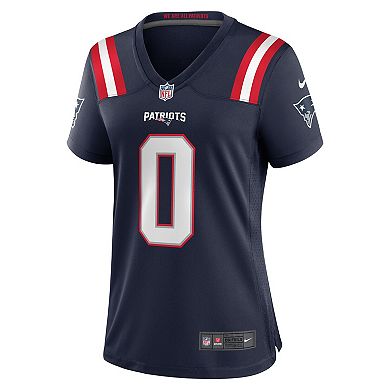 Women's Nike Christian Gonzalez Navy New England Patriots Team Game Jersey