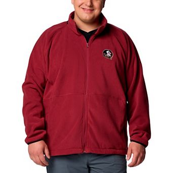 Men's Columbia Garnet Florida State Seminoles Big & Tall Flanker�� IV Fleece Raglan Full-Zip Jacket