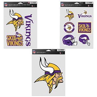 WinCraft Minnesota Vikings Three-Pack Fan Decal Set