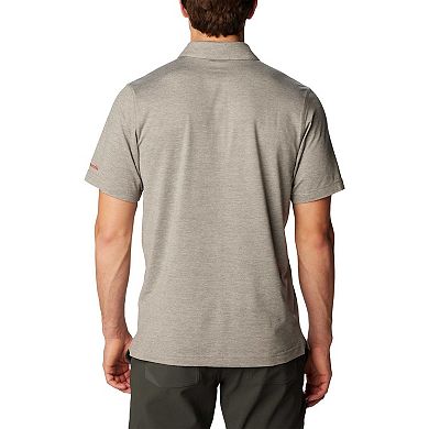 Men's Columbia Gray Alabama Crimson Tide Tech Trail Omni-Shade Polo