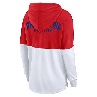 Women's Fanatics Red/White Philadelphia Phillies Backup Option Pullover Hoodie